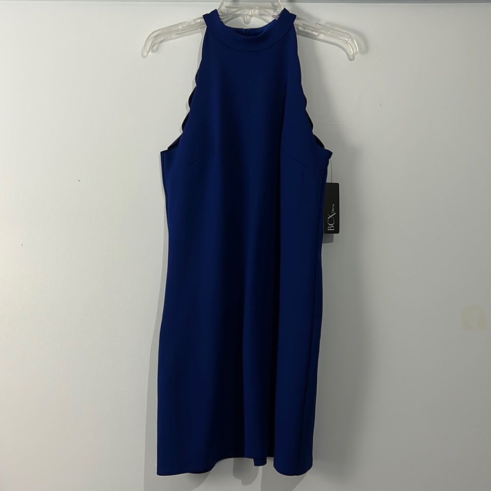 BCX Dress Blue Halter Neck Dress
